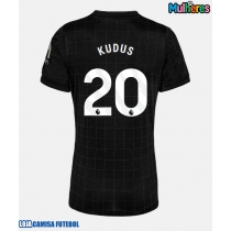 Camisa de Futebol Tottenham Hotspur Mohammed Kudus #20 Equipamento Secundário Mulheres 2025-26 Manga Curta